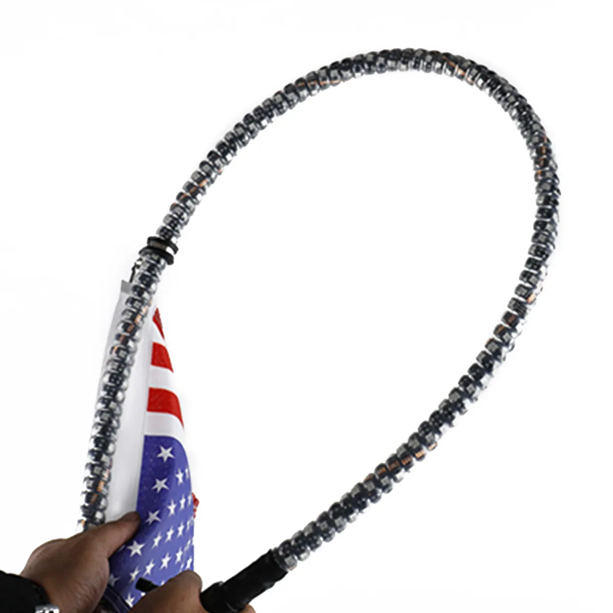 3/4/5FT RGB Beleuchtete Antenne LED Licht Peitsche Flagge Für SUV ATV RZR UTV Weihnachten