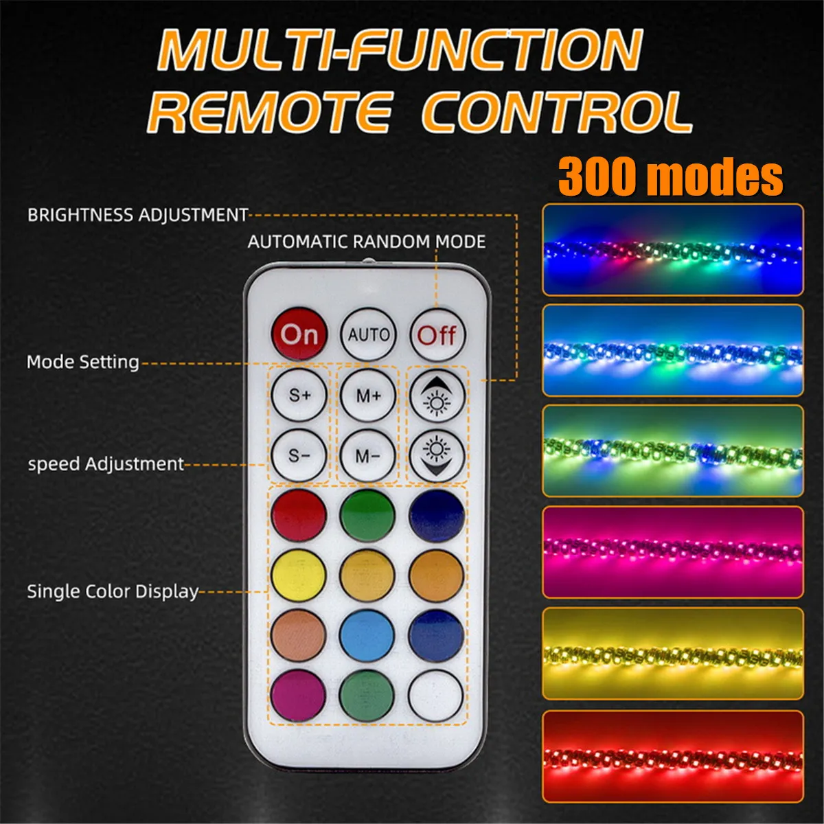 3/4/5FT RGB Beleuchtete Antenne LED Licht Peitsche Flagge Für SUV ATV RZR UTV Weihnachten