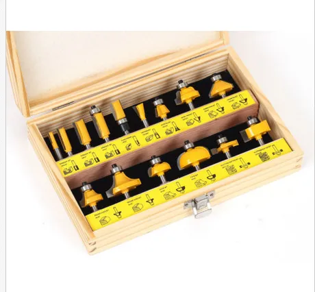 15pcs 1/4 Inch Shank Router Bits Set Carbide Trimming Machine Tool Set for woodworking 15pcs 1/4 Inch Shank Router Bits Set Carbide Trimming Machine Tool Set for woodworking