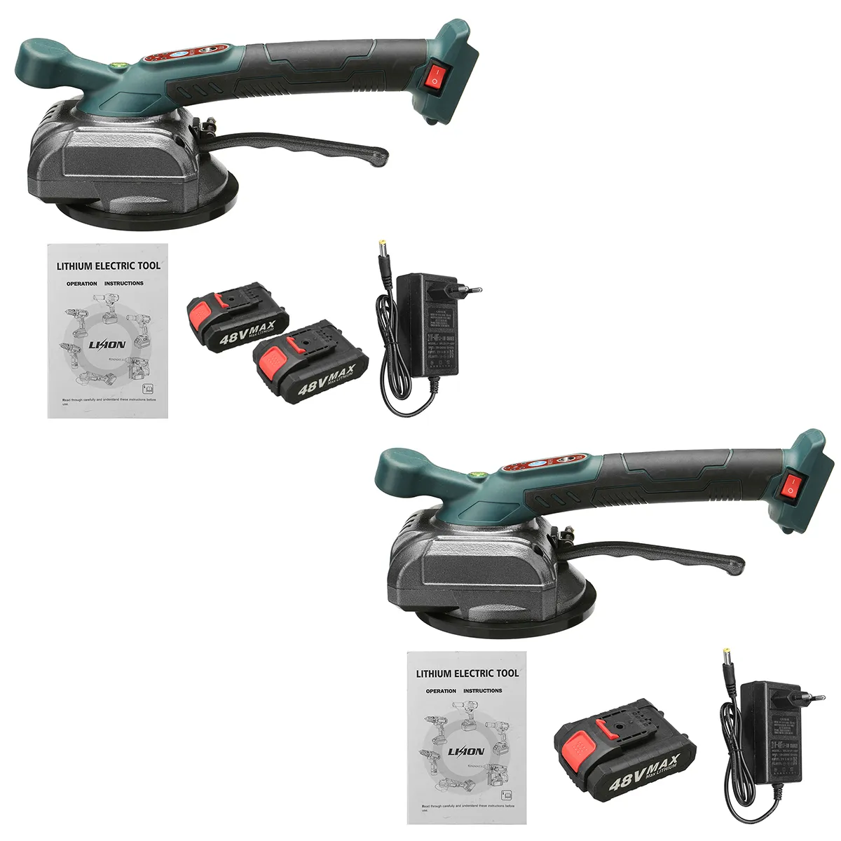 48V Cordless Tile Tiling Machine Vibrator Suction Fit For 120x120cm Ceramic Floor