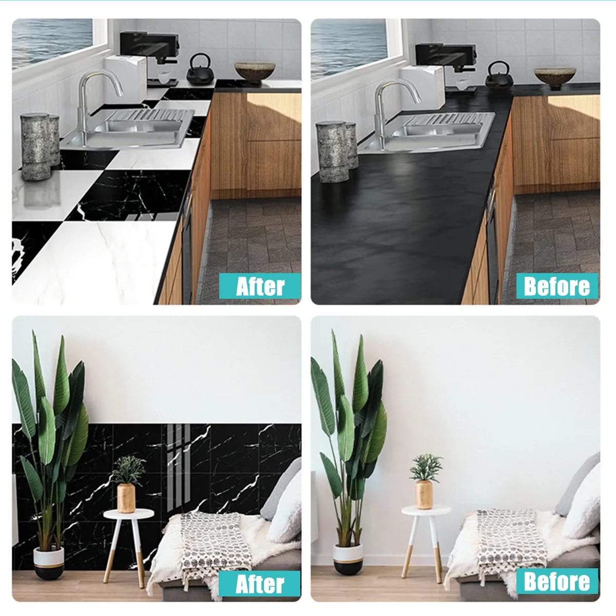4Pcs 11x11'' 3D Wall Sticker Bathroom Non-Slip Decals Art Sticker Poster Decoration 4Pcs 11x11'' 3D Wall Sticker Bathroom Non-Slip Decals Art Sticker Poster Decoration