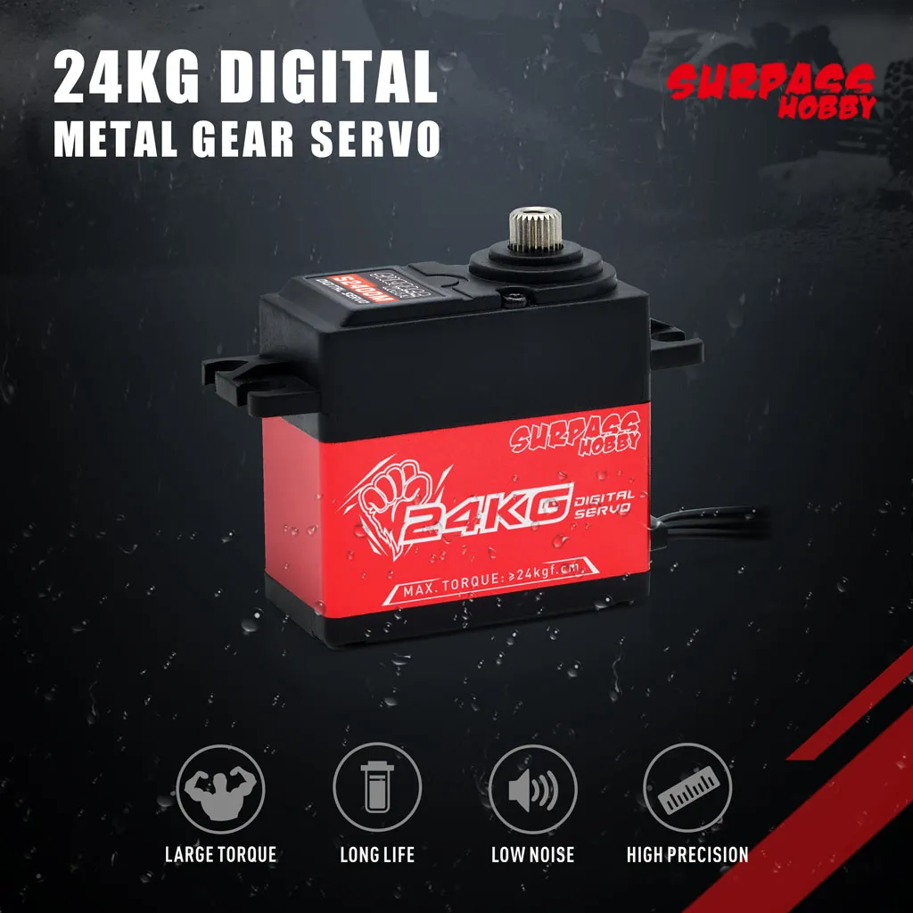 Surpass Hobby S2400M 24KG Aluminum Frame Digital Steering Gear Servo For Wing Ducted Aircraft Model Ship Toy Car Lot Home Intelligent Robot
