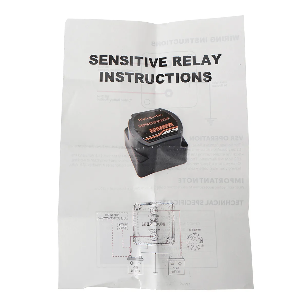 12V 140A Split Charge Relais Spannung Sensitive Camper Campervan VSR 12V 140A Split Charge Relais Spannung Sensitive Camper Campervan VSR