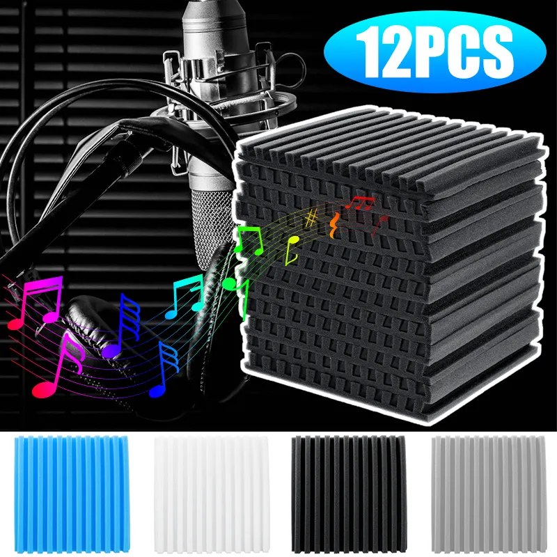 12Pack Sound-Absorbing Cotton Soundproof Foam Panels Noise Dampening Sponge