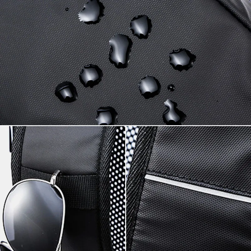 Men Oxford USB Charging Anti-Theft Chest Bag Versatile Large Capacity Waterproof Night Reflective Strip Design Crossbody Bags Men Oxford USB Charging Anti-Theft Chest Bag Versatile Large Capacity Waterproof Night Reflective Strip Design Crossbody Bags