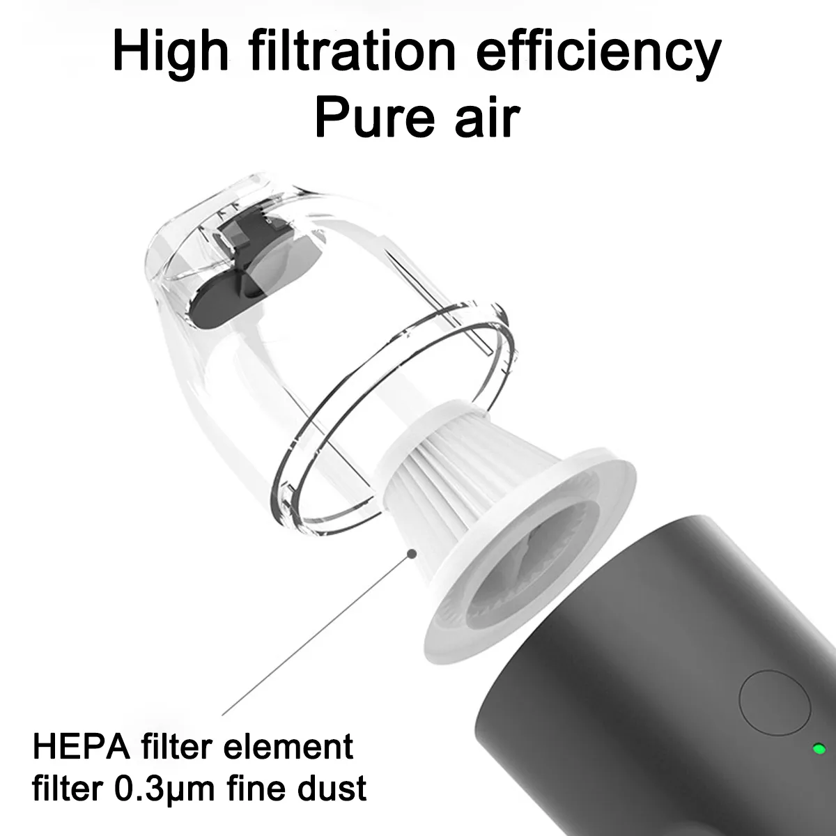 Handheld Car Power Cord / USB Powered Car Office Wireless Vacuum Cleaner Keyboard Carpet Gap Dust Collector