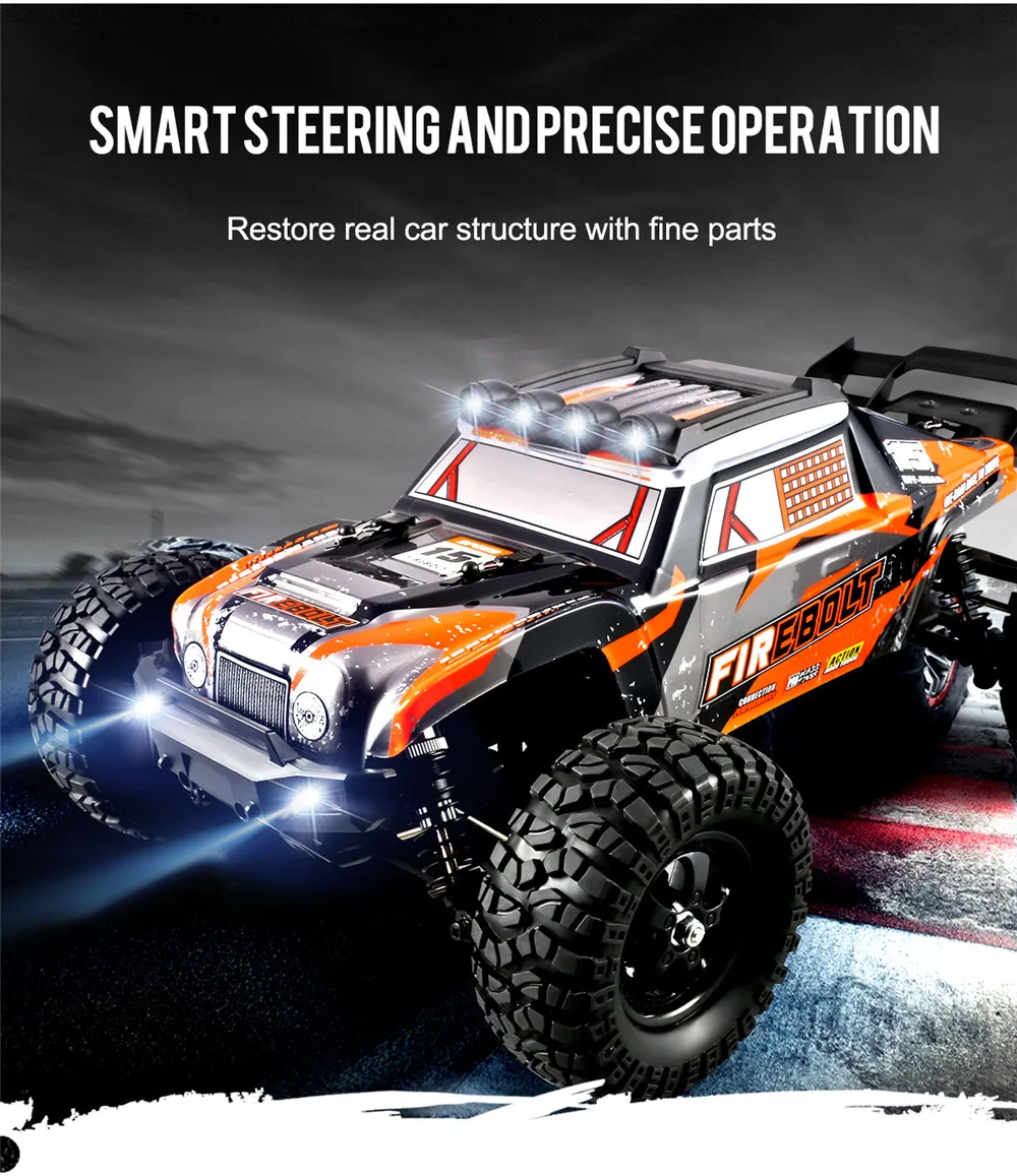 HBX 901A RTR 1/12 2.4G 4WD 50km/h Brushless RC Cars Fast Off-Road LED Light Truck Models Toys HBX 901A RTR 1/12 2.4G 4WD 50km/h Brushless RC Cars Fast Off-Road LED Light Truck Models Toys