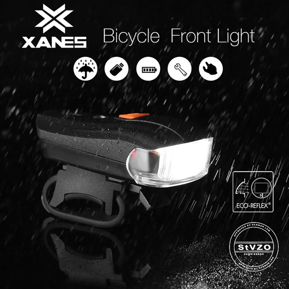 XANES® 自転車ライトセット 600LM XPG + 2 LED自転車ヘッドライト 5モード USB充電 4モードテールライト警告灯付き XANES® 自転車ライトセット 600LM XPG + 2 LED自転車ヘッドライト 5モード USB充電 4モードテールライト警告灯付き