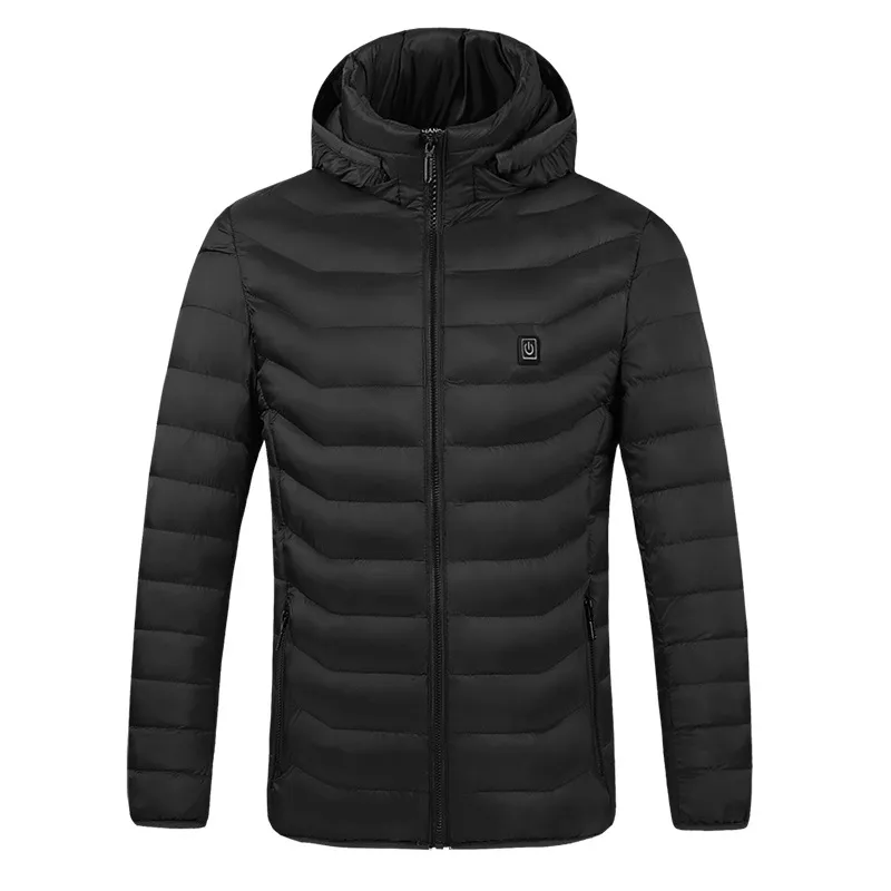9 Heating Zones Single/Double Button USB Unisex Electric Heated Coat Winter Warm Hooded Jacket