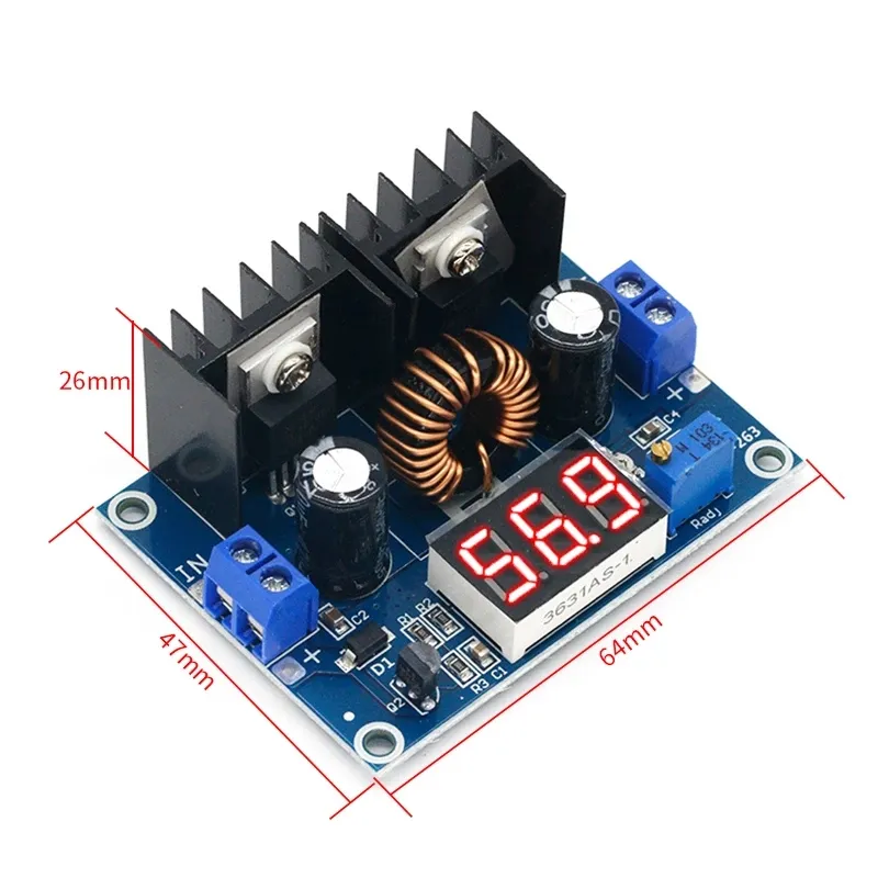 XH-M404 DC 4-40V 8A Voltage Regulator Module Digital PWM Adjustabl DC-DC Step Down Voltage Regulator DC XL4016E1