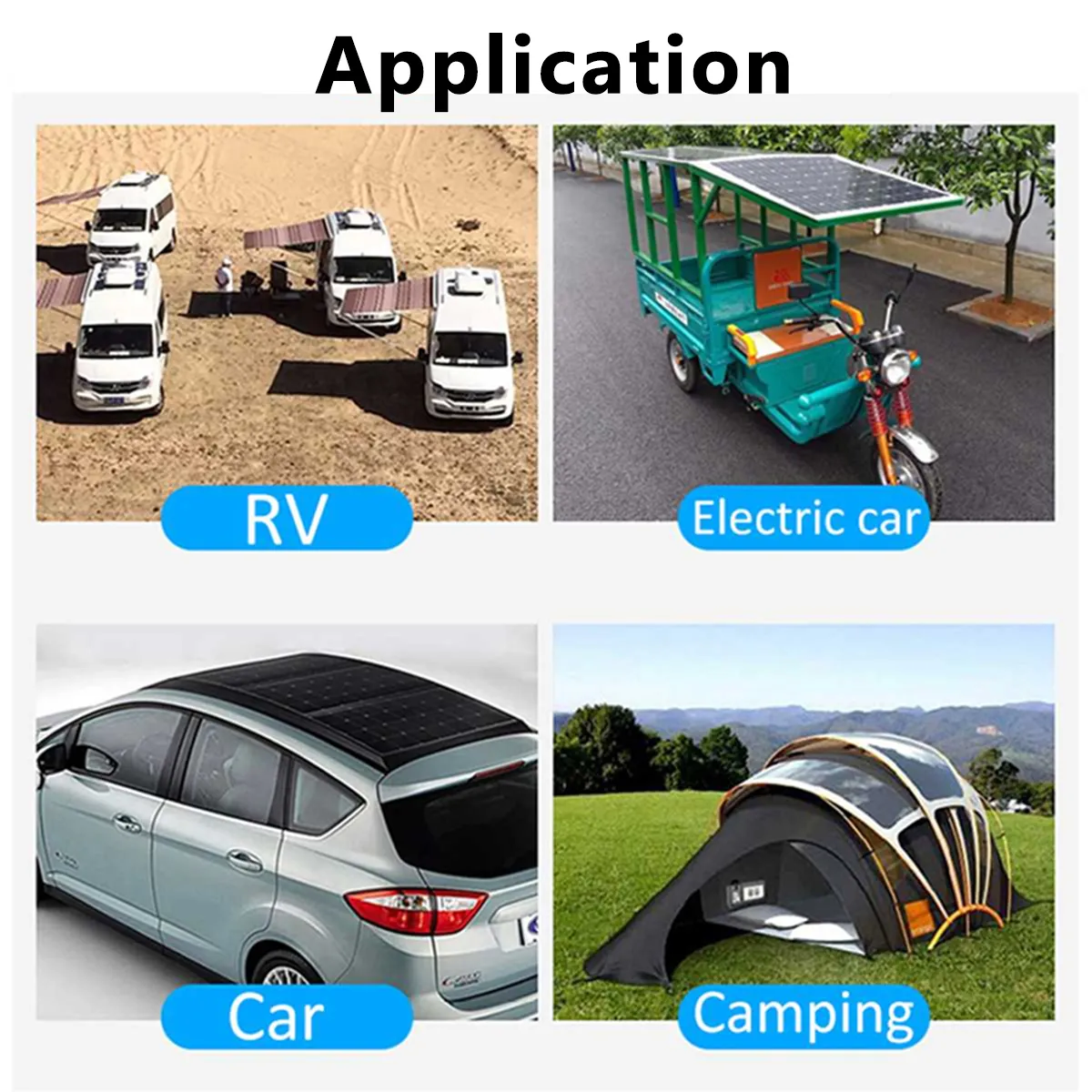 40W 12V Solar Panel Kit 60A/100A Battery Charger Controller Camping RV Caravan Boat