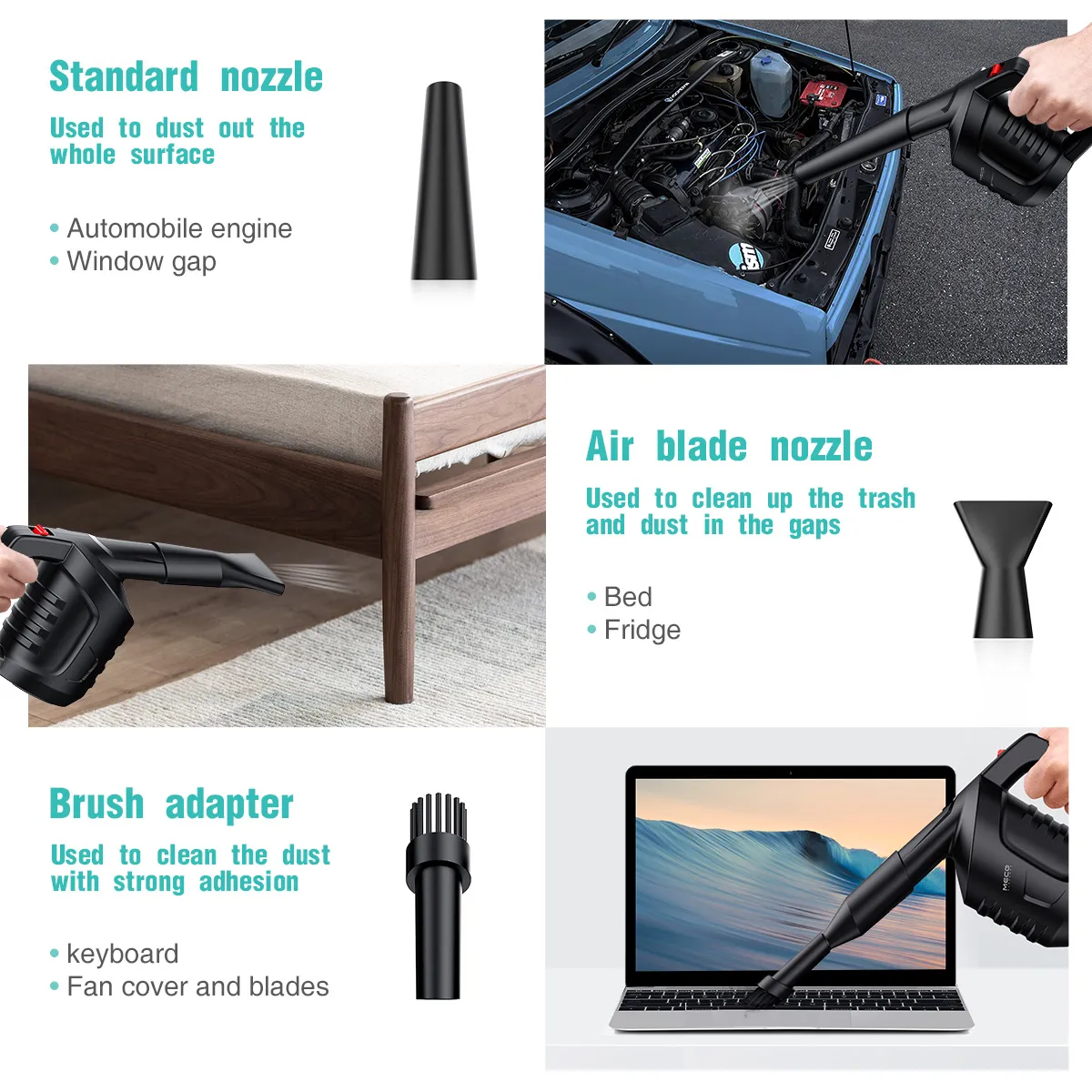 MECO ELEVERDE Compressed Air Duster Blower Computer Laptop Cleaner Keyboard Cleaning Dust