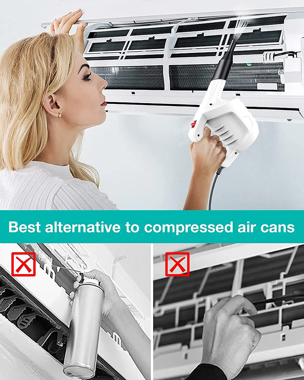 MECO Electric Duster Air Duster Compressed Air Blower Cleaning For Computer Cleaning