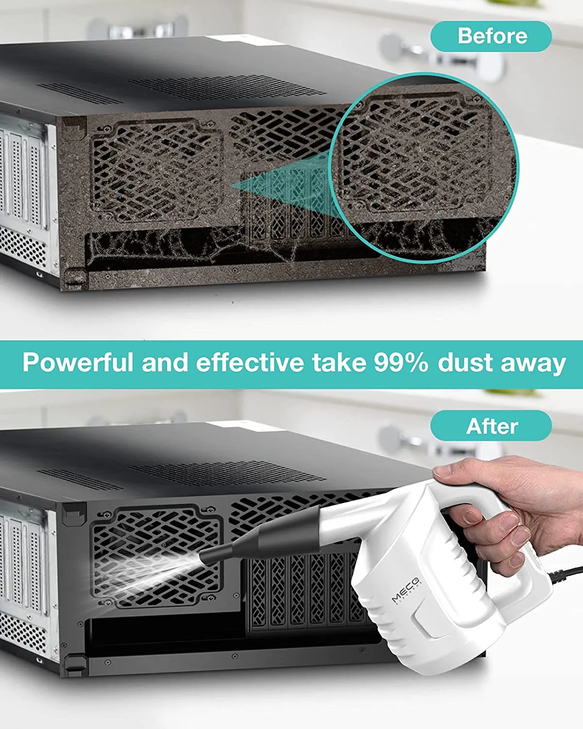 MECO Electric Duster Air Duster Compressed Air Blower Cleaning For Computer Cleaning