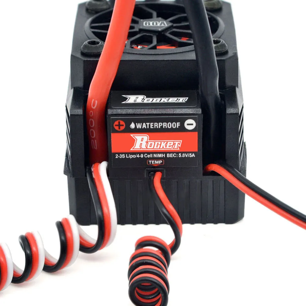 Surpass Hobby Rocket V2 Waterproof 60A Brushless ESC for 1/10 RC Car Vehicles Model Parts Surpass Hobby Rocket V2 Waterproof 60A Brushless ESC for 1/10 RC Car Vehicles Model Parts