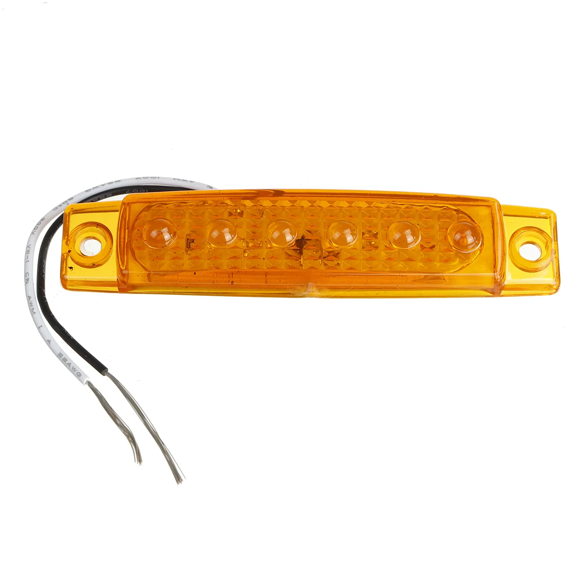 1 PCS 6LED 12V Front Side Marker Amber Signal Lights Position Lamp For Car Truck Trailer 1 PCS 6LED 12V Front Side Marker Amber Signal Lights Position Lamp For Car Truck Trailer