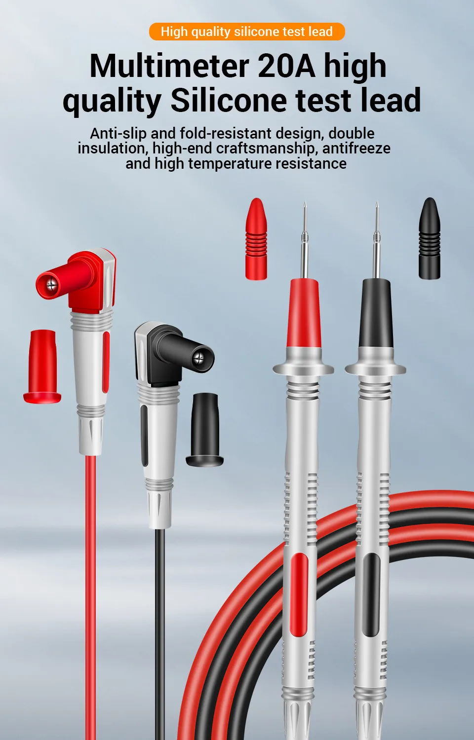 ANENG PT2020 1000V 20A Multimeter Test Leads Probe Multifunctional Silicone Test Lead Cable for Multimeter