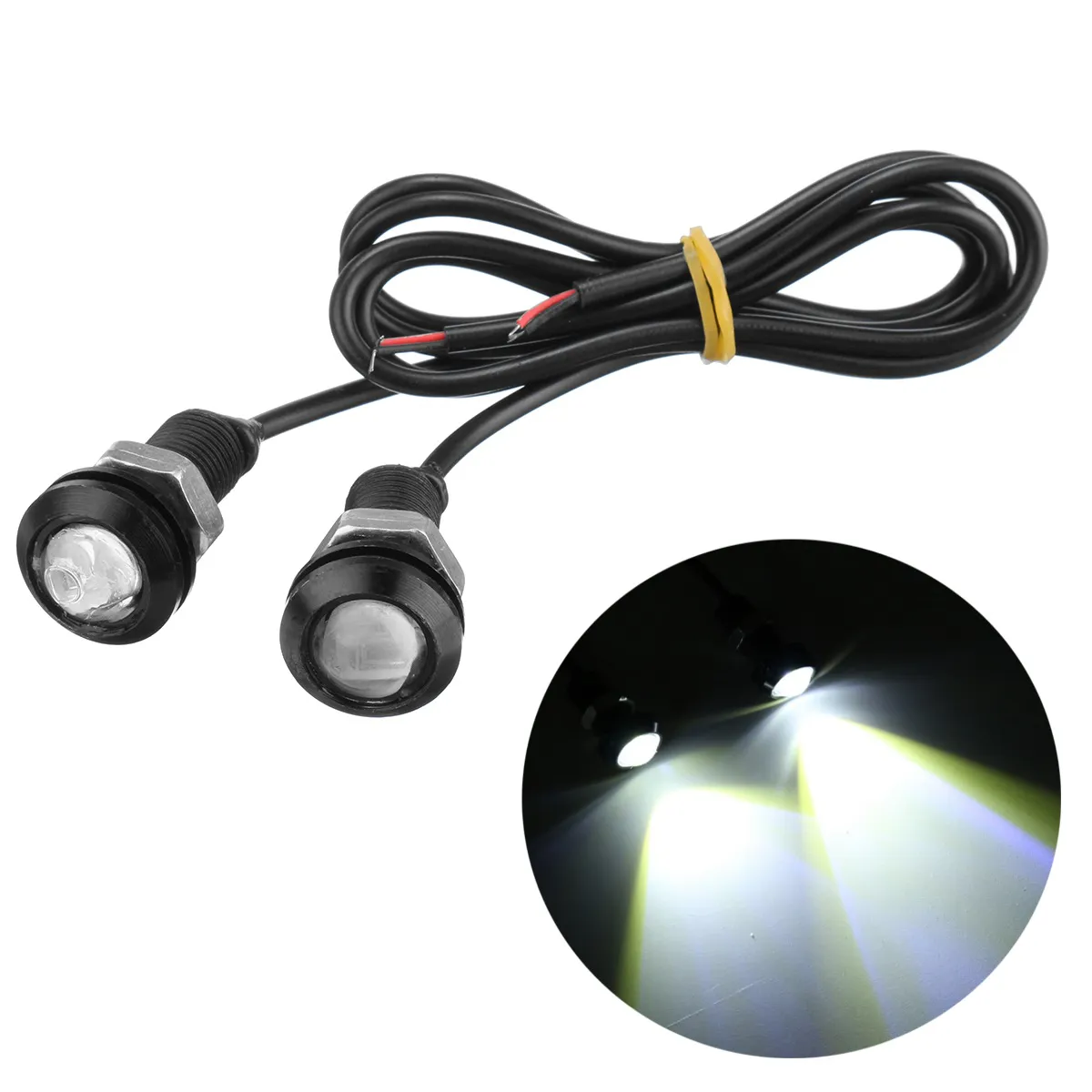 2PCS 9W 12V 5730 Eagle Eye 18MM LED Light DRL Daytime Running Backup Lights 2PCS 9W 12V 5730 Eagle Eye 18MM LED Light DRL Daytime Running Backup Lights