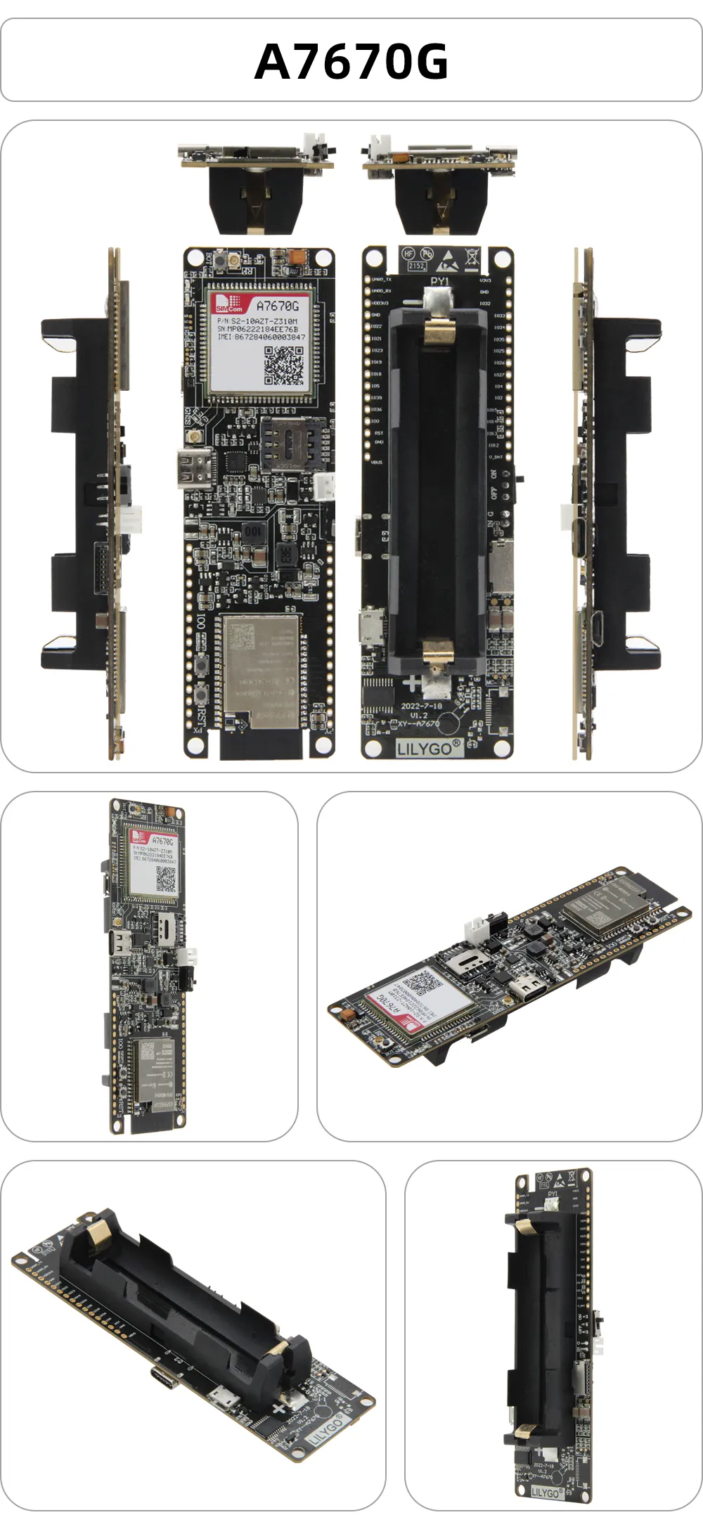 LILYGO® TTGO T-SIM A7670G A7670E A7670SA R2 Wireless Module ESP32 Chip 4G LTE CAT1 MCU32 Development Board Support GSM/GPRS/EDGE LILYGO® TTGO T-SIM A7670G A7670E A7670SA R2 Wireless Module ESP32 Chip 4G LTE CAT1 MCU32 Development Board Support GSM/GPRS/EDGE
