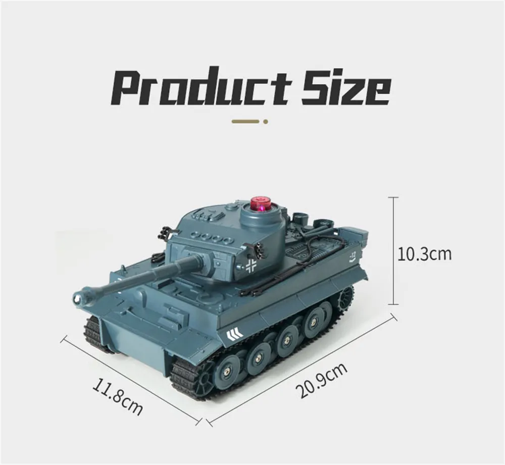 JJRC Q85 RTR 2.4G 4CH RC Battle Tank Programmable Vehicles w/ Sound 360° Rotation Military Models Kids Children Toys