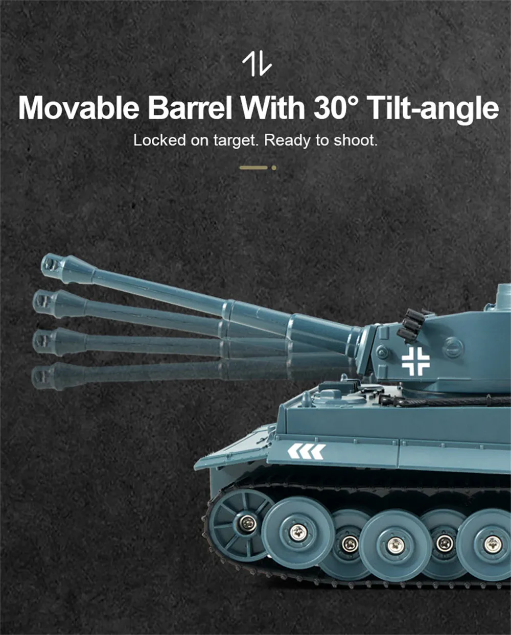 JJRC Q85 RTR 2.4G 4CH RC Battle Tank Programmable Vehicles w/ Sound 360° Rotation Military Models Kids Children Toys