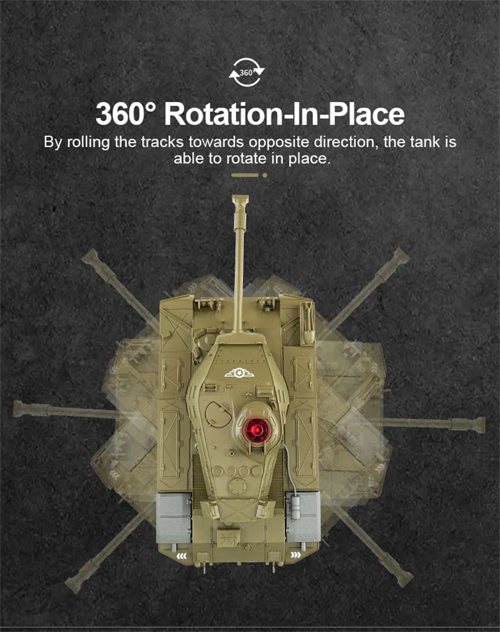 JJRC Q85 RTR 2.4G 4CH RC Battle Tank Programmable Vehicles w/ Sound 360° Rotation Military Models Kids Children Toys