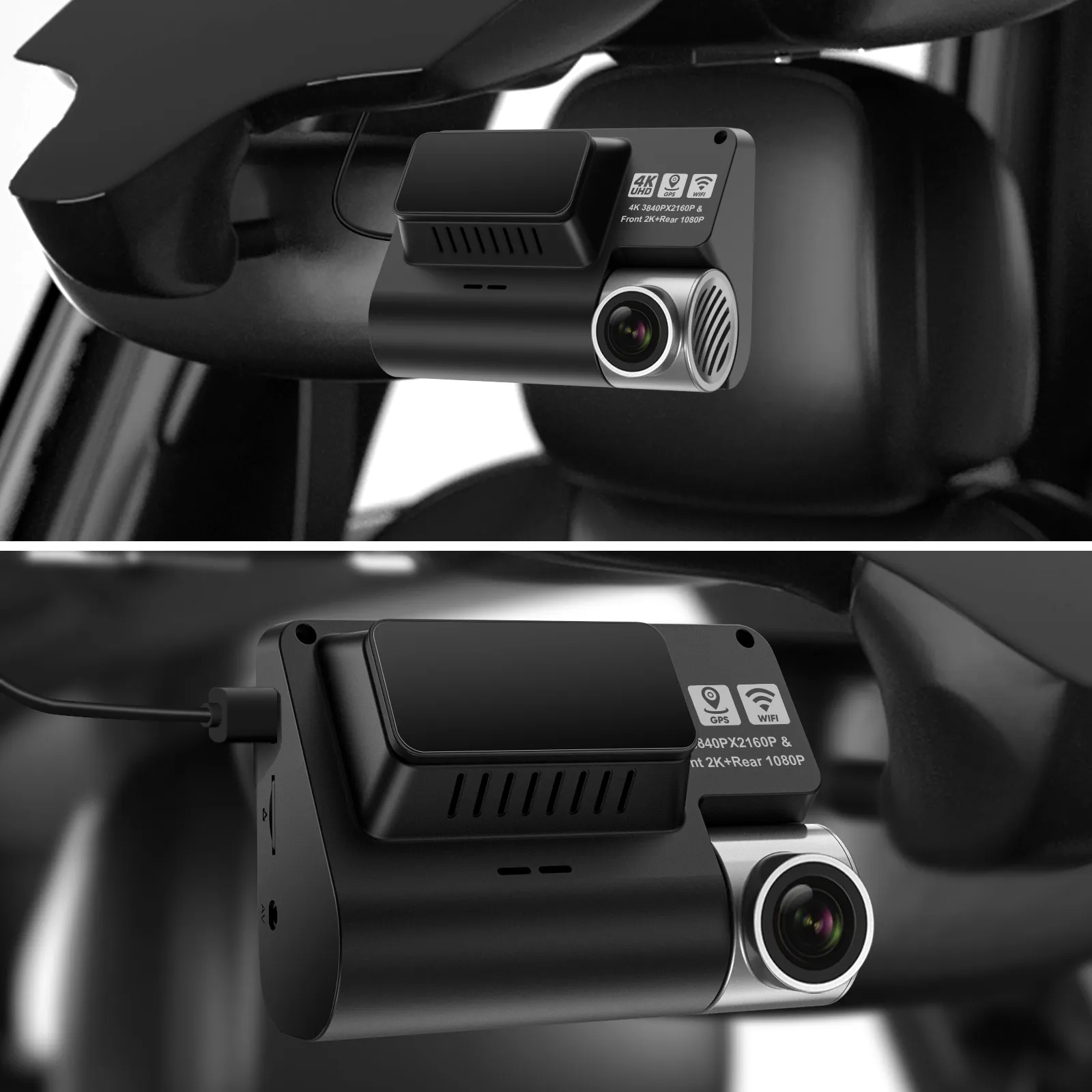 V55/V55+ 4K Dash Cam Car DVR 2160P GPS ADAS 24H Parking Support Rear Cam Night Vision Voice Prompt APP Control