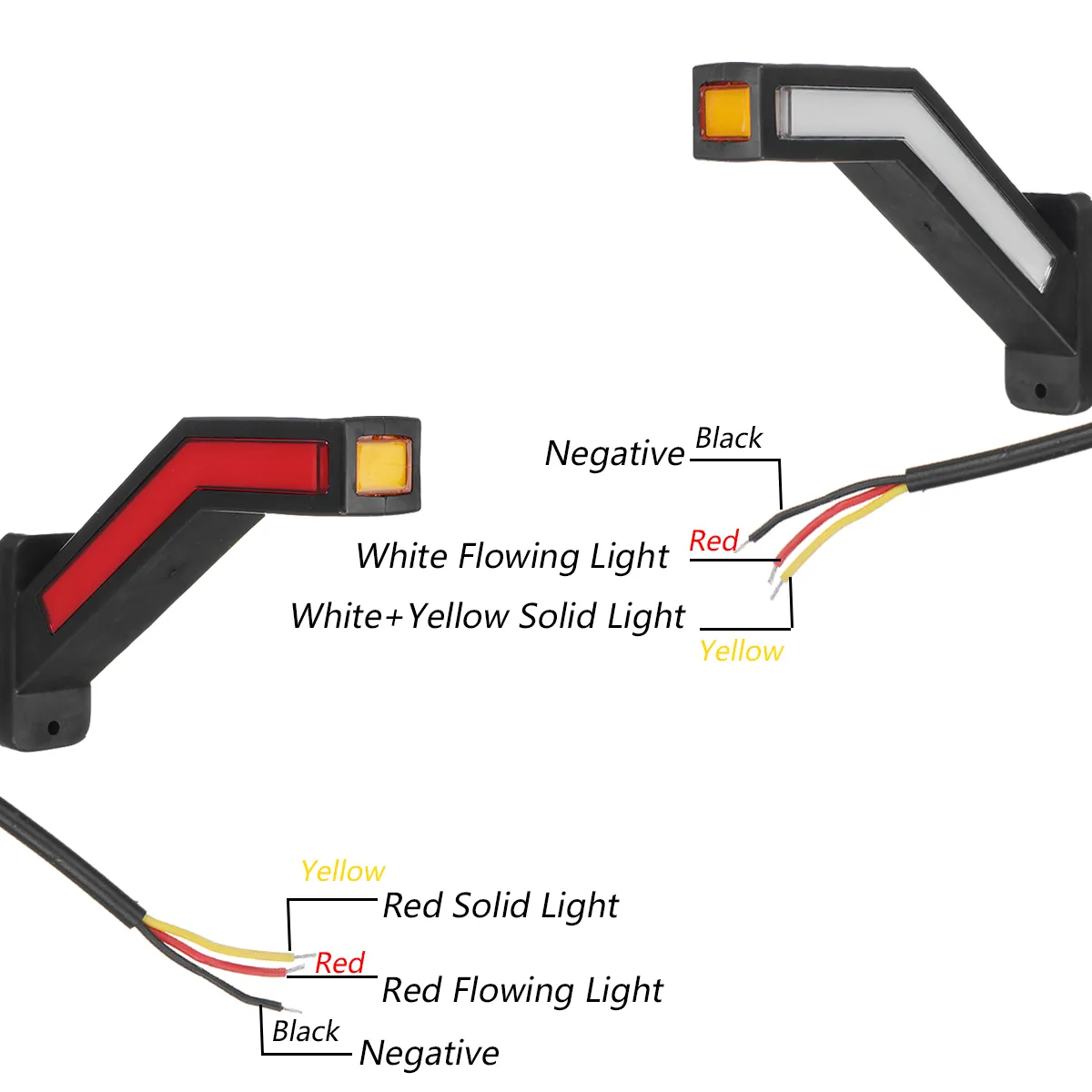 12V-24V 10-30V LED Side Position Marker Outline Lights Recovery Indicator For Truck Lorry Trailer Excavator