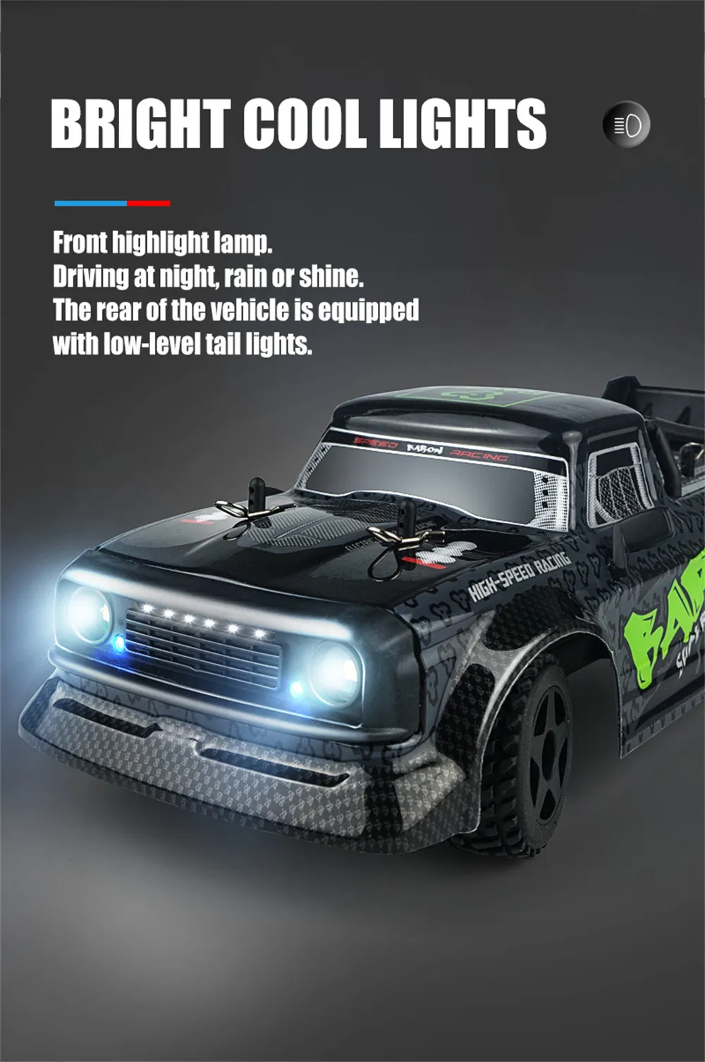 SG PINECONE FOREST 2411 RTR 1/24 2.4G RWD RC Car Drift LED Lights Gyro High Speed Full Proportional Vehicles Toys
