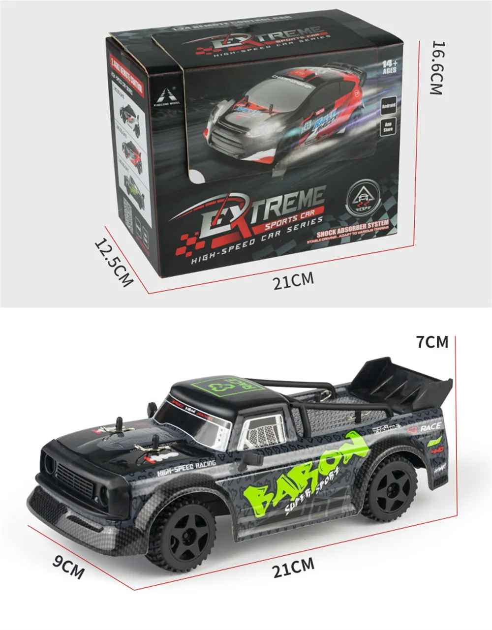 SG PINECONE FOREST 2410 RTR 1/24 2.4G RWD RC Car Drift Gyro High Speed Full Proportional Vehicles Toys