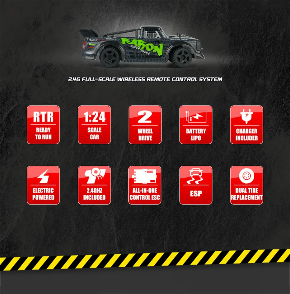 SG PINECONE FOREST 2410 RTR 1/24 2.4G RWD RC Car Drift Gyro High Speed Full Proportional Vehicles Toys