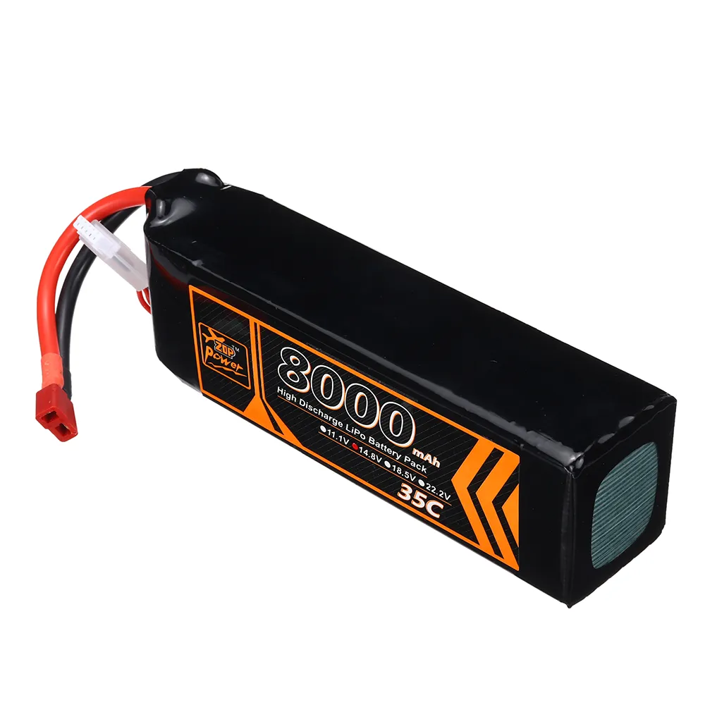 ZOP Power 14.8V 8000mAh 35C 4S LiPo Battery T Deans Plug for RC Drone