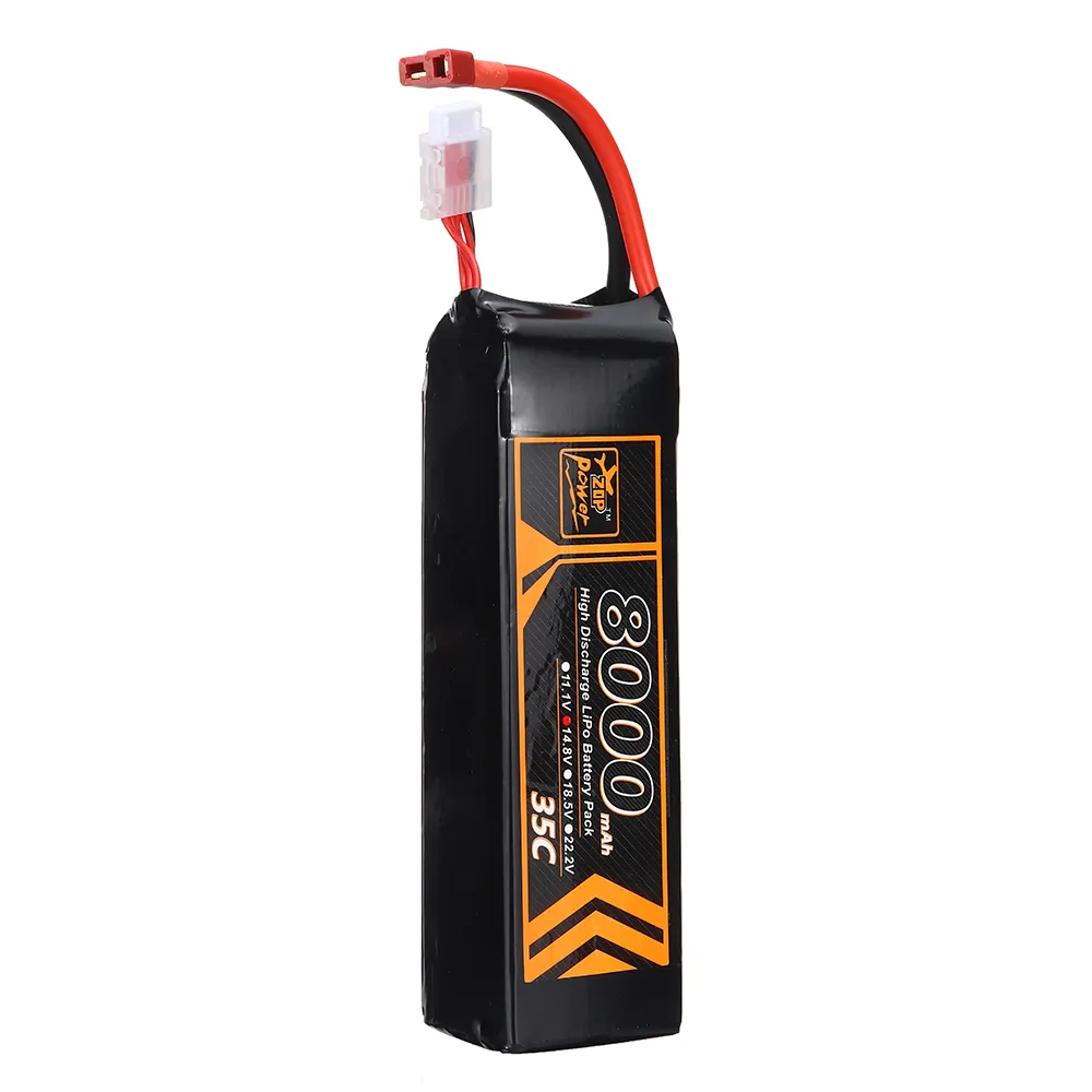 ZOP Power 14.8V 8000mAh 35C 4S LiPo Battery T Deans Plug for RC Drone