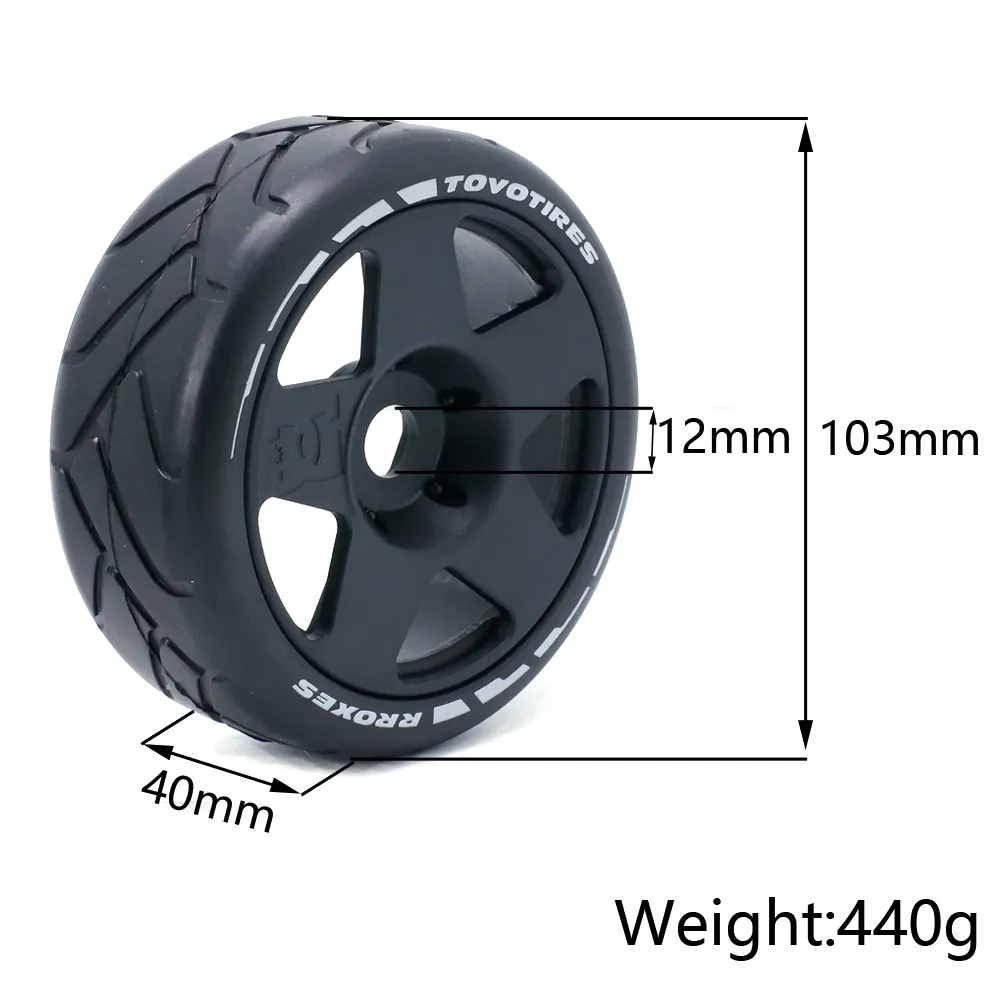 4PCS 1/8 Rally Drift On-Road Tires Wheels 17mm Hex for ARRMA INFRACTION LIMITLESS FELONY F1 ZD RC Car Vehicles Model Parts