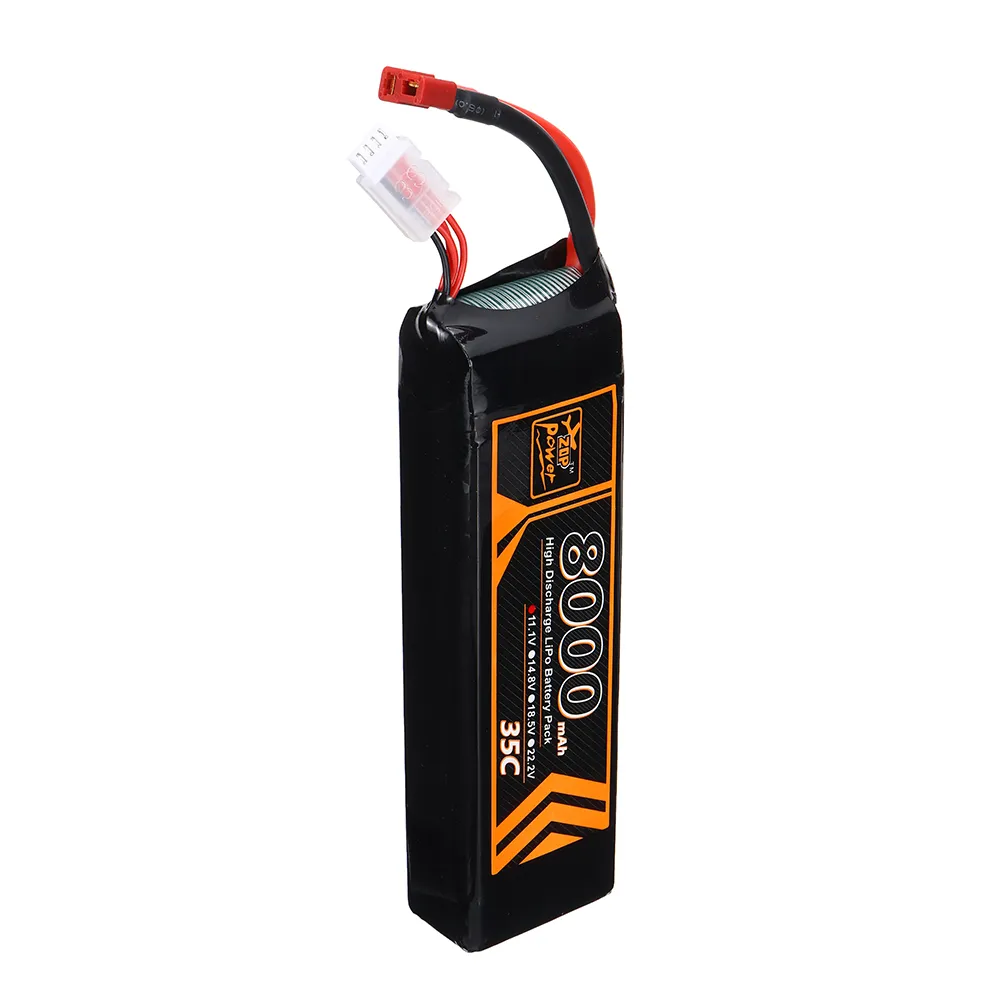 ZOP Power 11.1V 8000mAh 35C 3S LiPo Battery T Deans Plug for RC Car ZOP Power 11.1V 8000mAh 35C 3S LiPo Battery T Deans Plug for RC Car