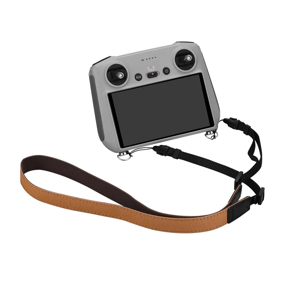 BRDRC RC Smart Remote Control Lanyard Neck Strap Réglable Brown Hanging Buckle Rope pour DJI Mini 3 PRO Screen Controller
