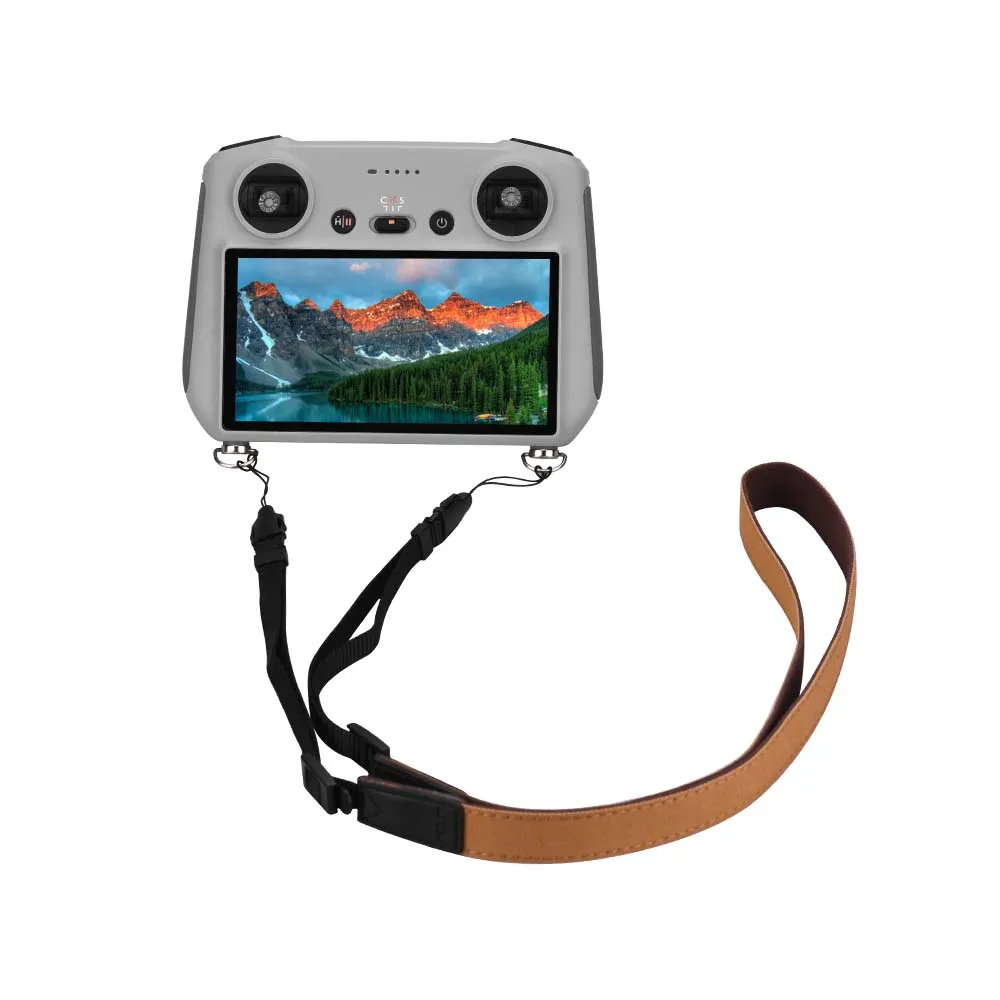BRDRC RC Smart Remote Control Lanyard Neck Strap Réglable Brown Hanging Buckle Rope pour DJI Mini 3 PRO Screen Controller