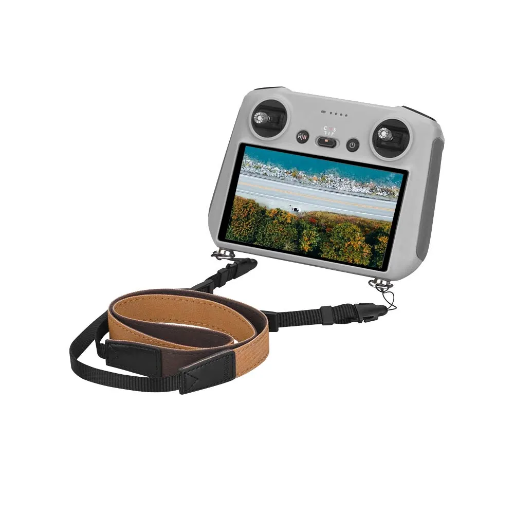BRDRC RC Smart Remote Control Lanyard Neck Strap Réglable Brown Hanging Buckle Rope pour DJI Mini 3 PRO Screen Controller