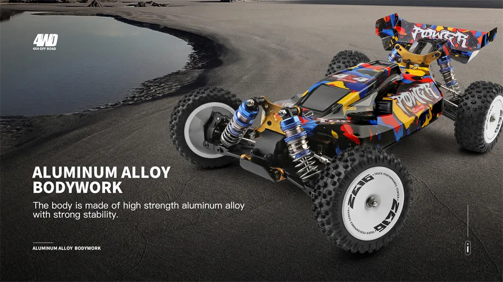 Wltoys 124007 1/12 2.4G 4WD Brushless RC Car 75km/h Off-Road Speed Racing Vehicles Models RTR Toys