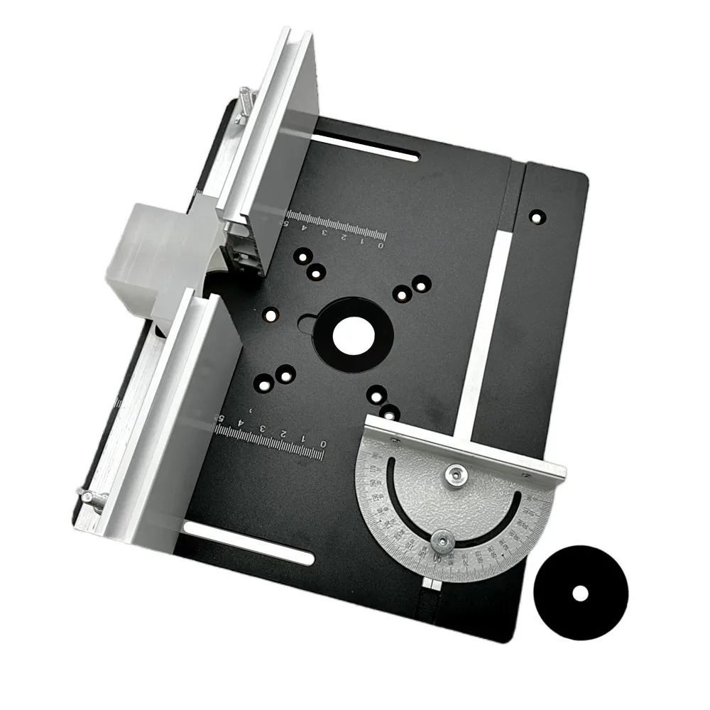C8 Aluminium Ally Woodworking Router Table Insert Plate Miter Gauge WorkBenches Wood Router Trimmer Engraving Machine