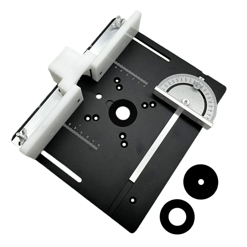 C8 Aluminium Ally Woodworking Router Table Insert Plate Miter Gauge WorkBenches Wood Router Trimmer Engraving Machine