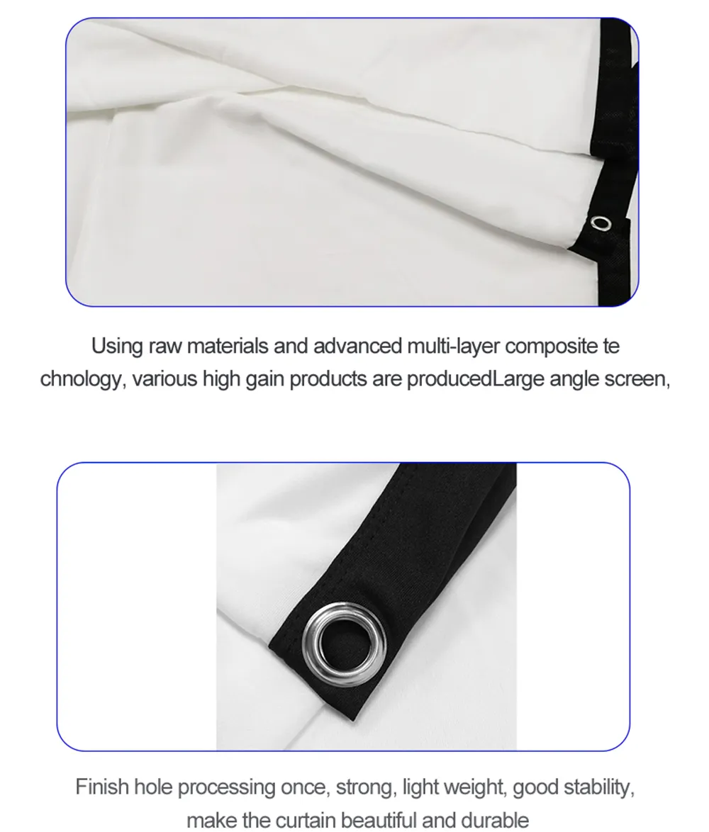 MIXITO 16:9 Projector 120Inch Soft Screens Proyector 150 Inches Smart Home Outdoor Office Portable Simple Curtain Projection MIXITO 16:9 Projector 120Inch Soft Screens Proyector 150 Inches Smart Home Outdoor Office Portable Simple Curtain Projection