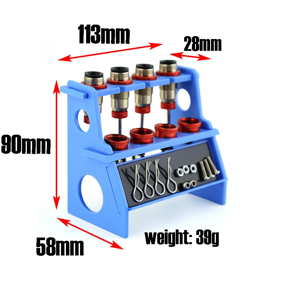 RC Cars Shock Absorber Damper Pits Stand with Magnetic 36218 Mount Screw Suction Cup Spare Parts Tool for Kyosho Radio Control Models