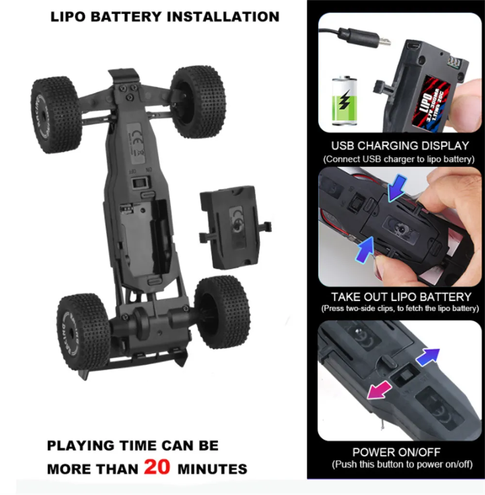 F3/F4 RTR 1/24 2.4G RWD RC Car Drift On-Road Full Proportional w/ ESP Gyro Vehicles Models Toys