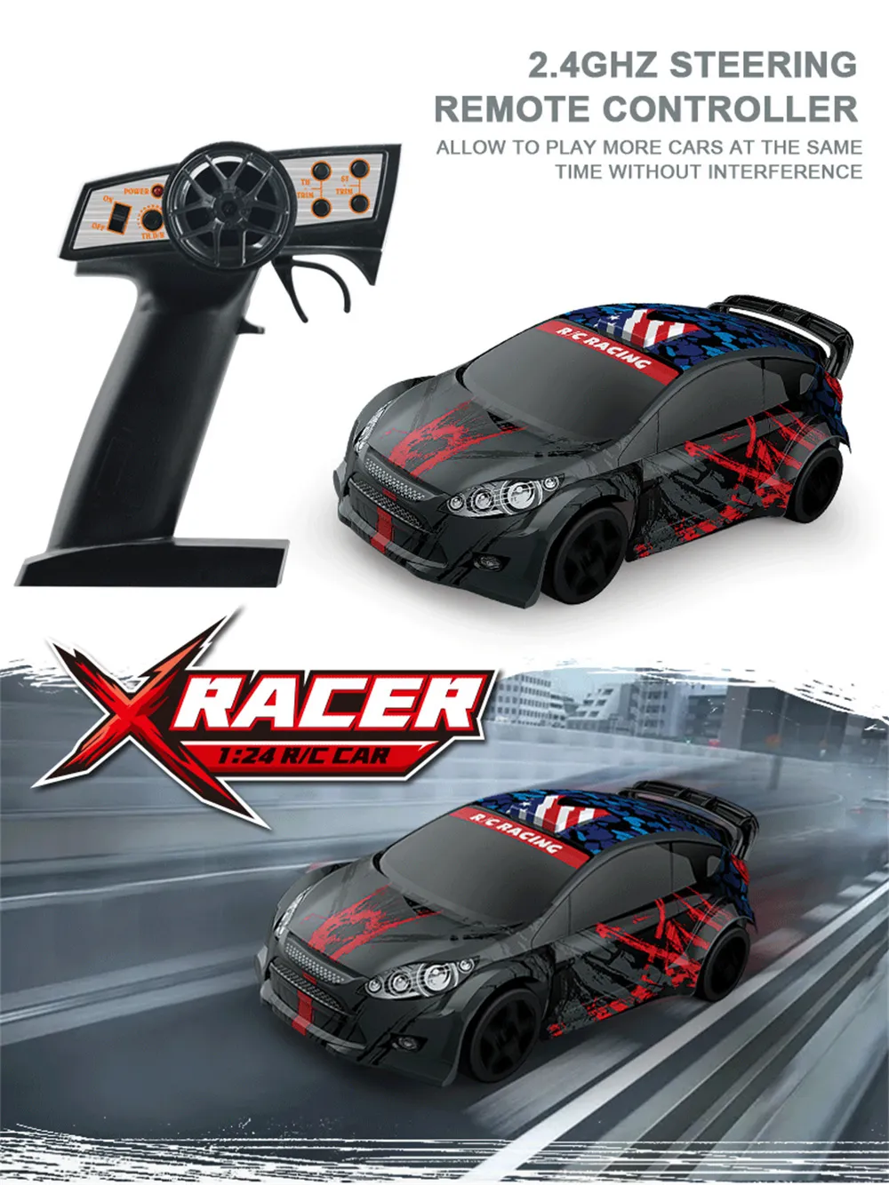 F3/F4 RTR 1/24 2.4G RWD RC Car Drift On-Road Full Proportional w/ ESP Gyro Vehicles Models Toys