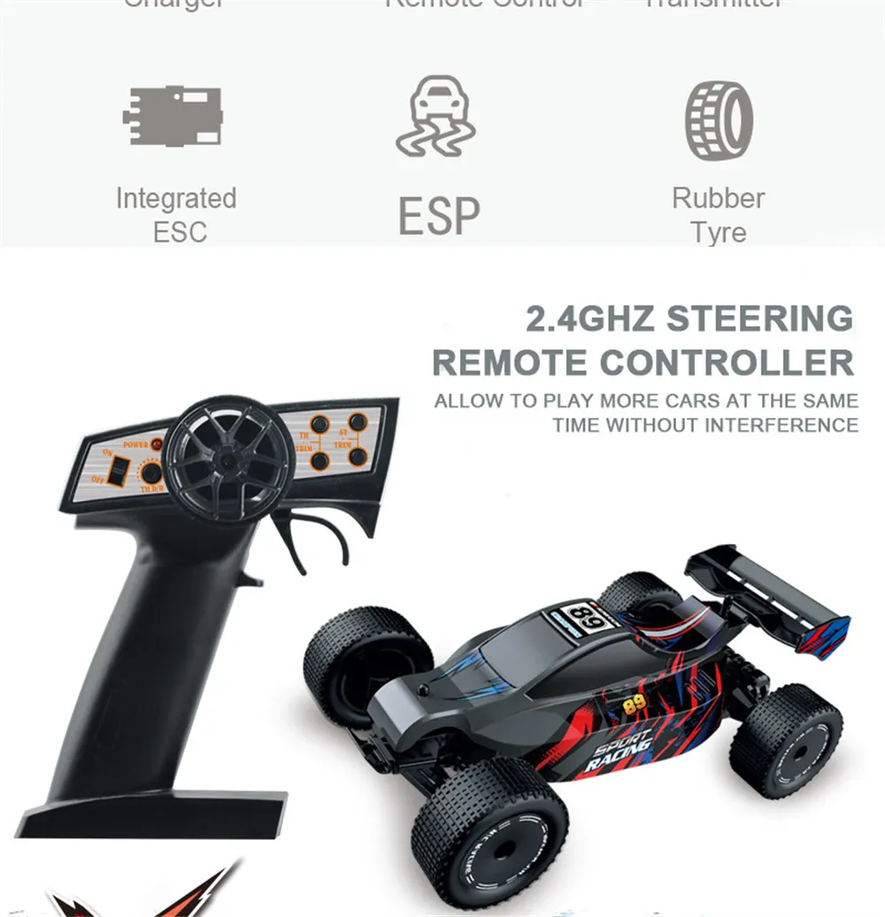 F3/F4 RTR 1/24 2.4G RWD RC Car Drift On-Road Full Proportional w/ ESP Gyro Vehicles Models Toys