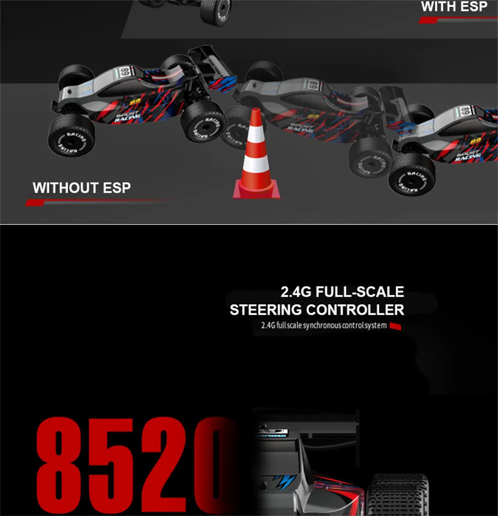 F3/F4 RTR 1/24 2.4G RWD RC Car Drift On-Road Full Proportional w/ ESP Gyro Vehicles Models Toys