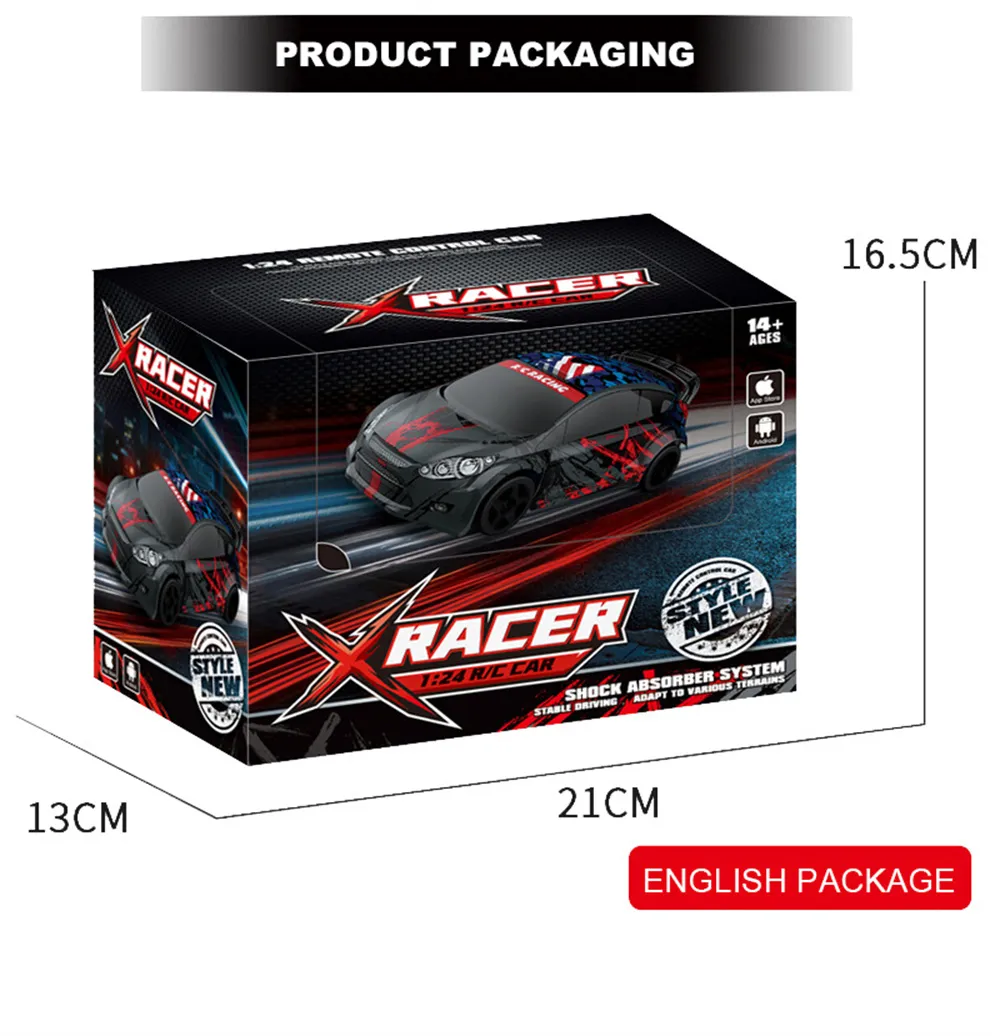 F3/F4 RTR 1/24 2.4G RWD RC Car Drift On-Road Full Proportional w/ ESP Gyro Vehicles Models Toys