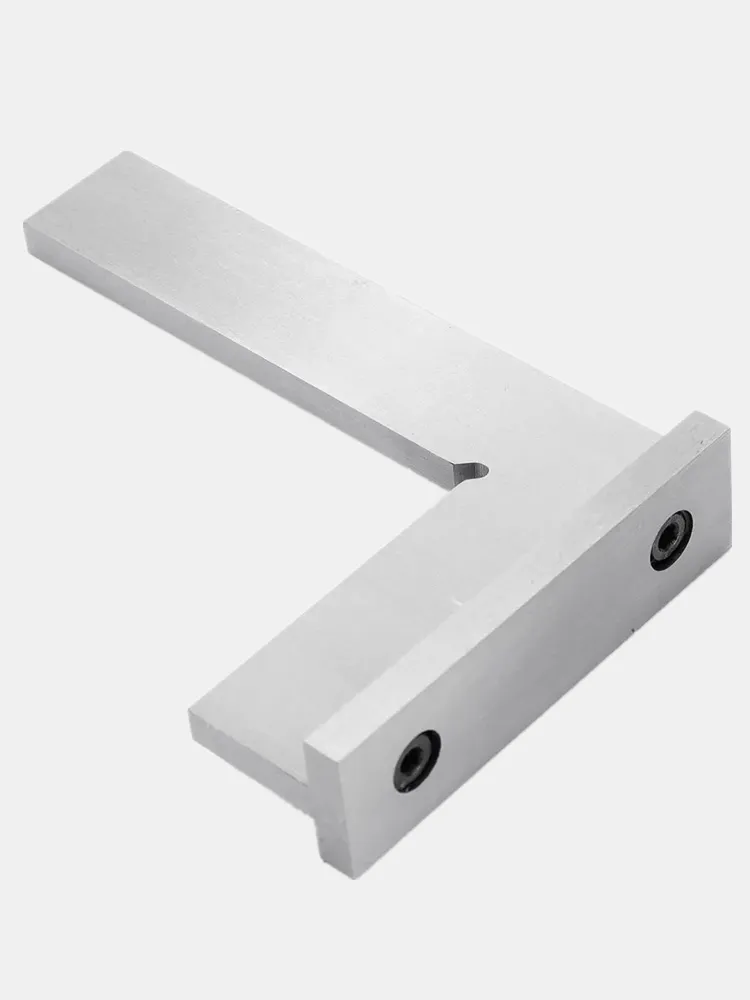 DIN875-2 100x70mm 90 Degree Angle Corner Square Ruler Wide Base Gauge Woodworking Tool