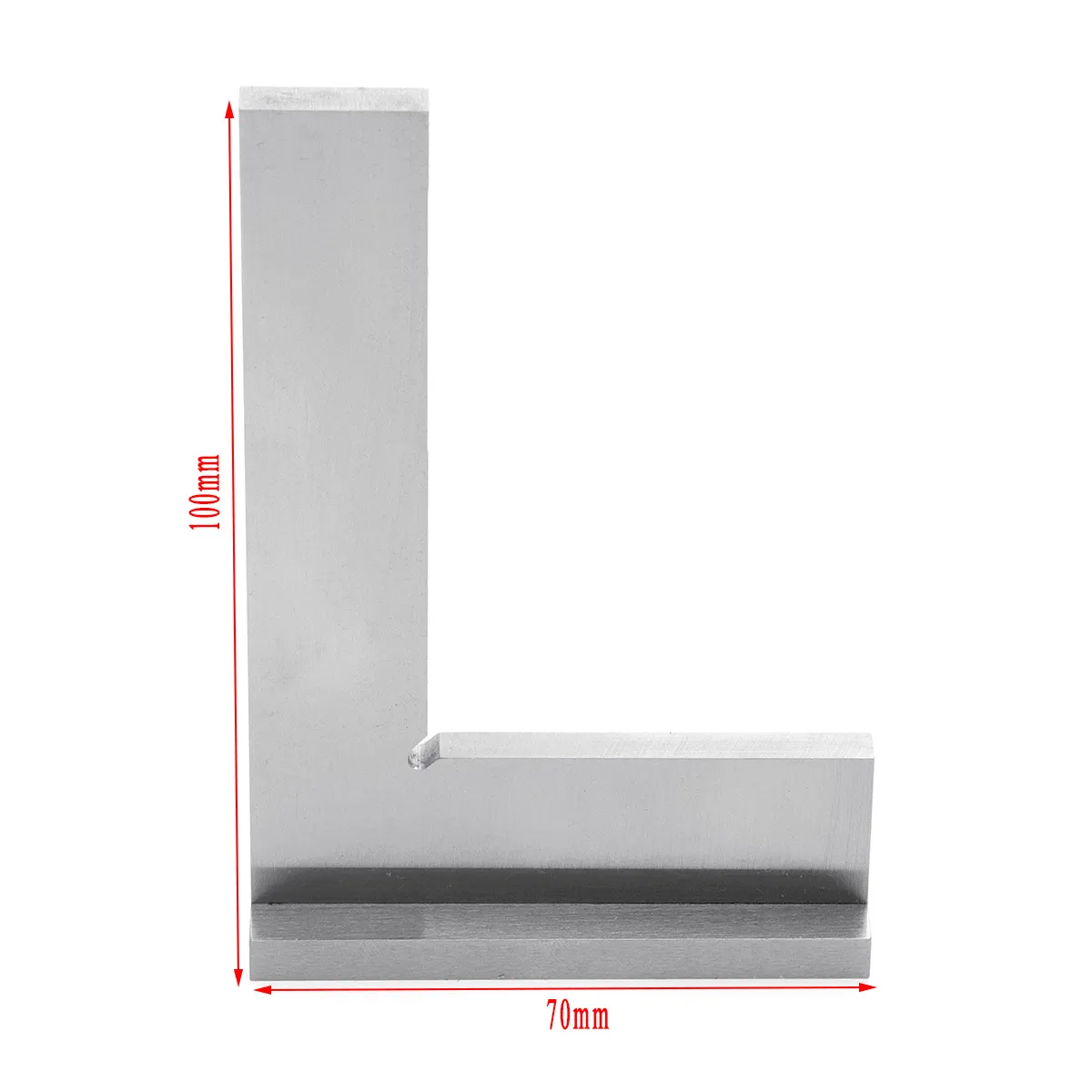 DIN875-2 100x70mm 90 Degree Angle Corner Square Ruler Wide Base Gauge Woodworking Tool